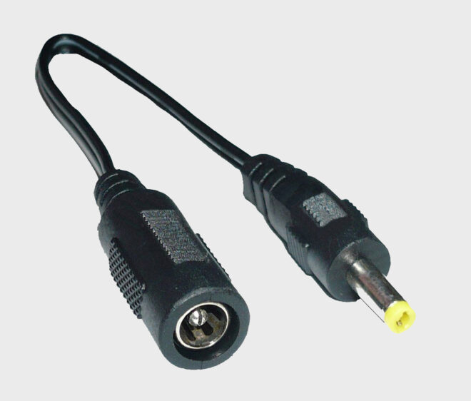 Male to female DC barrel power cable